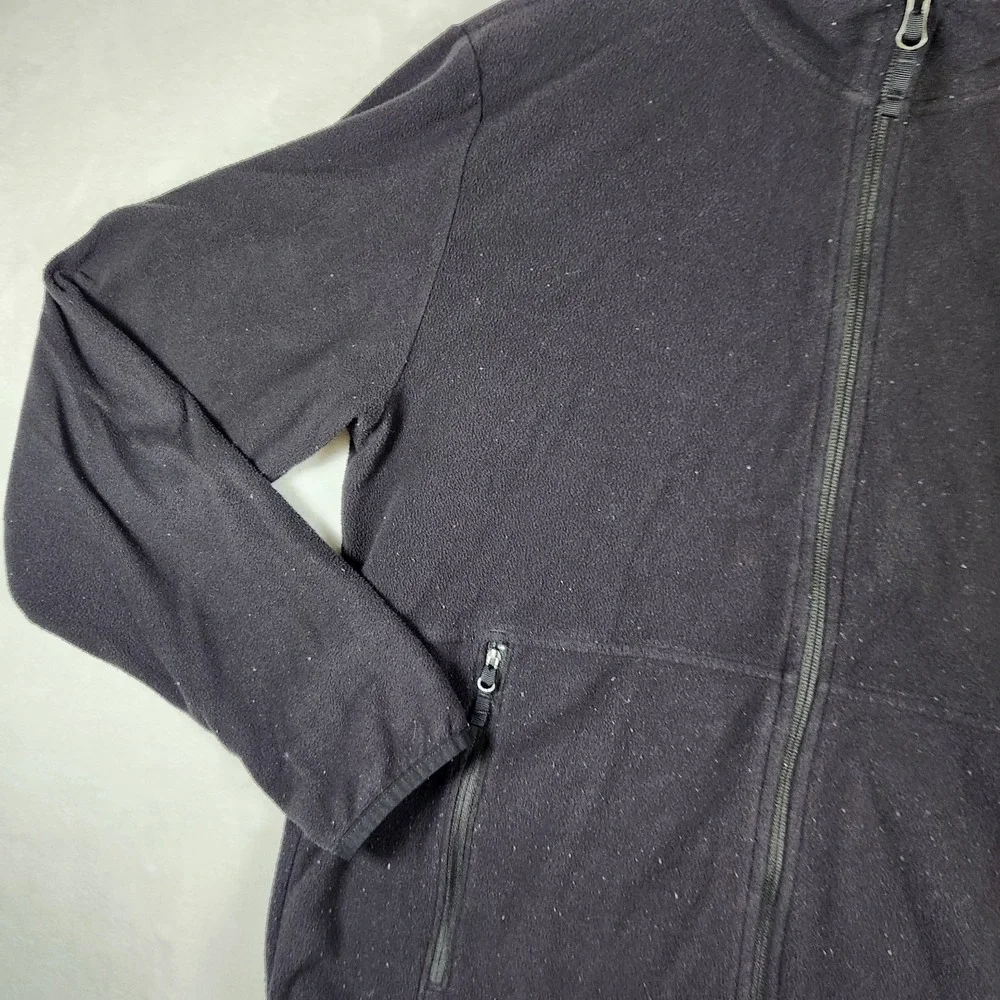 The North Face Mens M Black Fleece Jacket Full‎ Zip Outdoor Hiking Lightweight
